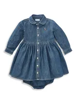 Baby Girl's Denim Shirtdress