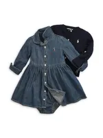 Baby Girl's Denim Shirtdress