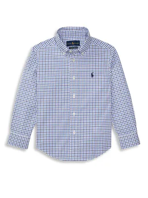 Little Boy's Plaid Button-Down Shirt