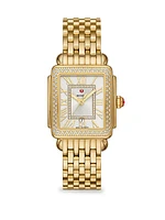 Deco Madison Mid 18K Gold Diamond Bracelet Watch