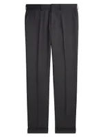 Greg Flat-Front Wool Pants