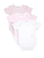 Baby Girl's Kissy Three-Piece Short-Sleeve Bodysuit Set