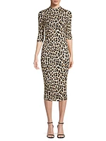 Delora Leopard Bodycon Dress