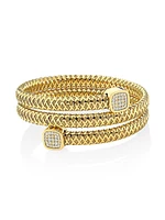 Primavera 18K Yellow Gold & Diamond Coiled Wrap Bracelet