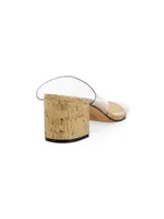 Victorie Vinyl & Leather Cork Mules