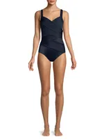 Network Madero Ruched Criss Cross One-Piece Swimsuit