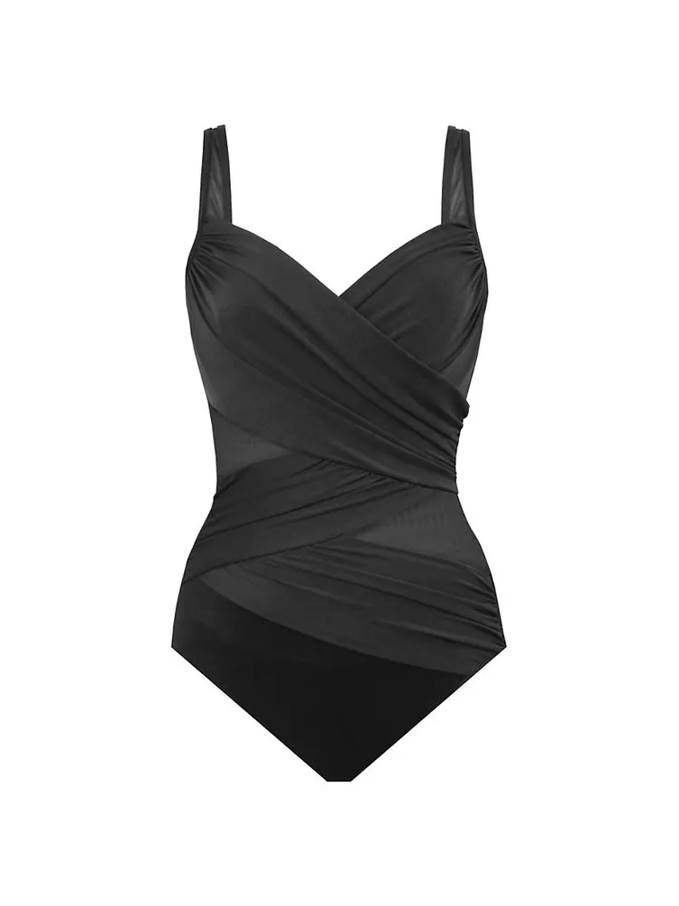 Network Madero Ruched Criss Cross One-Piece Swimsuit