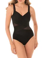 Network Madero Ruched Criss Cross One-Piece Swimsuit