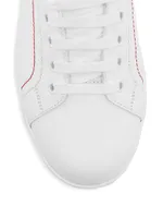 Portofino Logo Leather Sneakers