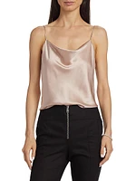 Marta Silk Cowlneck Cami Top