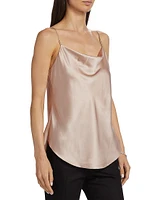 Marta Silk Cowlneck Cami Top