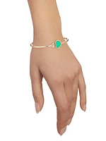 Happy Hearts 18K Rose Gold, Diamond & Chrysoprase Bangle