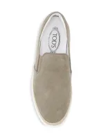 Suede Espadrille Slip-On Sneakers