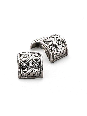 Bamboo Woven Cuff Links