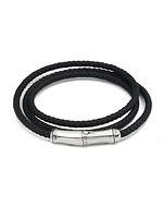 Bamboo Triple-Wrap Leather Bracelet