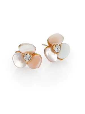 Disco Pansy Mother-of-Pearl Mini Stud Earrings