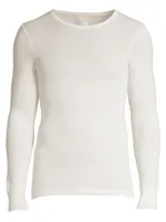 Woolen Silk Long Sleeve Crewneck Tee