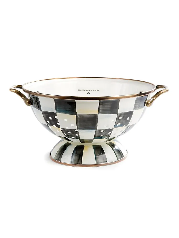 Courtly Check Enamel Colander