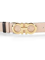 Medium Gancini Adjustable Cut-to-Size Reversible Leather Belt