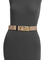 Medium Gancini Adjustable Cut-to-Size Reversible Leather Belt