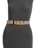 Medium Gancini Adjustable Cut-to-Size Reversible Leather Belt