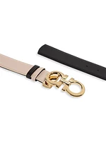 Medium Gancini Adjustable Cut-to-Size Reversible Leather Belt