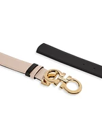 Medium Gancini Adjustable Cut-to-Size Reversible Leather Belt