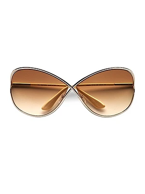 Miranda 68MM Oversized Round Sunglasses