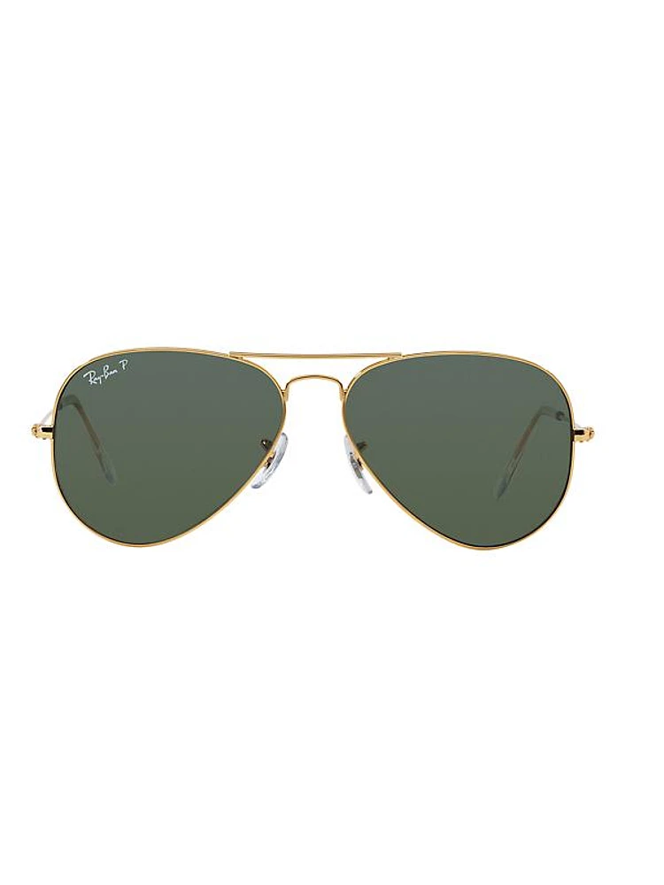 RB3025 62MM Original Aviator Polarized Sunglasses