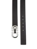 Gancini Buckle Adjustable Cut-to-Size Reversible Belt