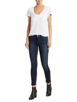 Verdugo Transcend Mid-Rise Ankle Skinny Jeans