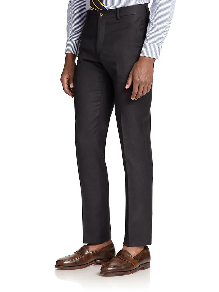 Wool Twill Slim-Fit Trousers