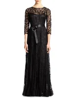 Lace Pintuck Gown