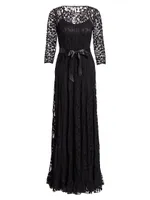 Lace Pintuck Gown