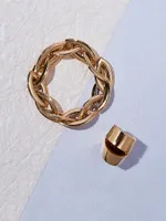 Doppio Senso 18K Rose Gold Marquis Chain Bracelet