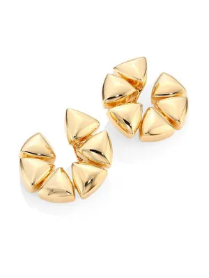 Freccia Medium 18K Rose Gold Clip-On Hoop Earrings/1"