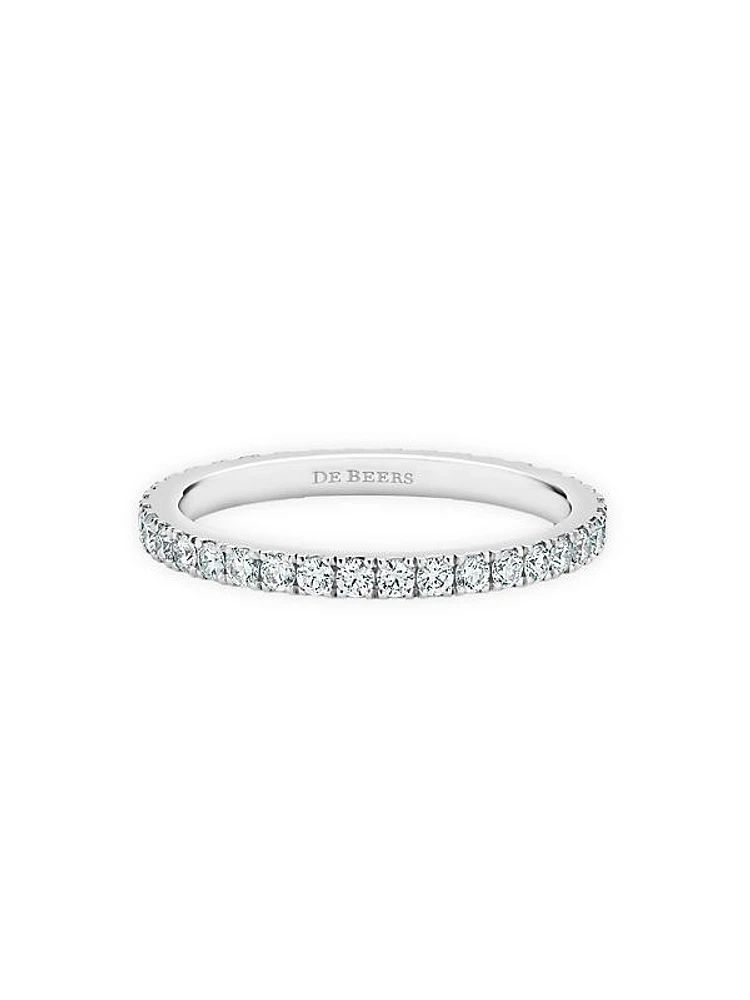 Classic Diamond & Platinum Full Eternity Band Ring