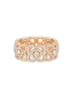 Enchanted Lotus 18K Rose Gold & Diamond Band