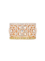 Enchanted Lotus 18K Rose Gold & Diamond Band