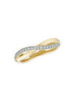 Infinity 18K Yellow Gold & Diamond Band