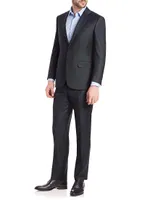 Wool Two Button-Front Suit