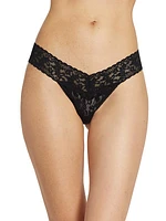 Rolled Signature Lace Thong