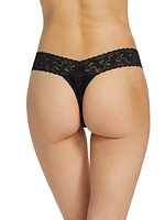 Rolled Signature Lace Thong