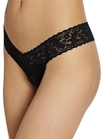 Rolled Signature Lace Thong