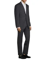 Regular-Fit Solid Woven Wool Suit