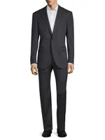 Regular-Fit Solid Woven Wool Suit