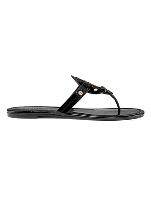 Miller Patent Leather Thong Sandals