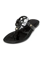 Miller Patent Leather Thong Sandals