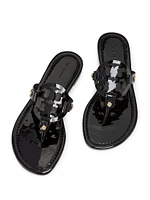 Miller Patent Leather Thong Sandals