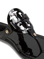 Miller Patent Leather Thong Sandals